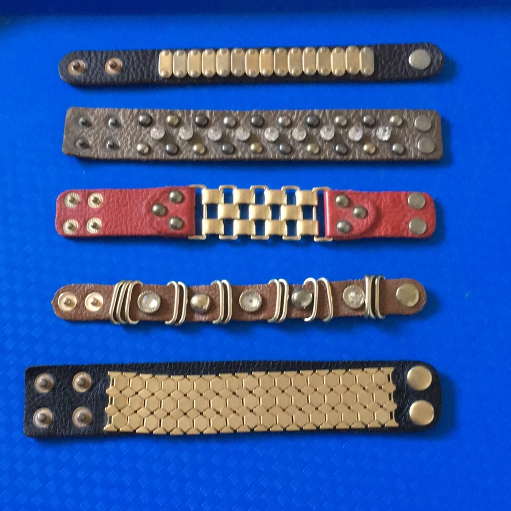 Mixed Jewelry Bundle of Leather Band Bracelets